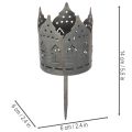 Portacandele con punta, a forma di casetta, per candele a colonna, 6 cm, 2 pezzi | Floristik24.it