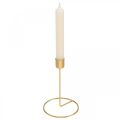 Floristik24 Candeliere oro decorazione da tavola in metallo Per candela Ø10cm H15cm