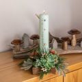 Floristik24 Candeliere, decorazione da tavola Natale, candeliere stella H7cm Ø20cm/6.5cm