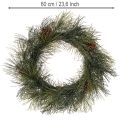 Ghirlanda artificiale di rami di pino con pigne, 60 cm | Floristik24.it