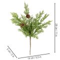 Ramo di pino artificiale con pigne, 28 cm, 6 pezzi | Floristik24.it