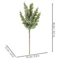 Ramo di pino artificiale ricoperto di neve per composizioni floreali e decorazioni dell'Avvento, 40 cm, 3 pezzi | Floristik24.it