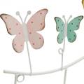 Floristik24 Decorazione primaverile, attaccapanni con farfalle, decoro in metallo, armadio decorativo 36cm