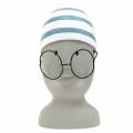 Floristik24 Nuotatore con testa decorativa con occhiali e cuffia blu bianco H15cm / 16cm 2 pezzi