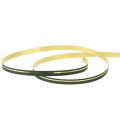 Floristik24 Nastro arricciacapelli nastro regalo verde con strisce dorate 10 mm 250 m