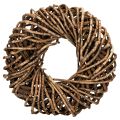 Floristik24 Ghirlanda realizzata con ramoscelli naturali, ghirlanda rotonda in rattan per lavori creativi, 35 cm