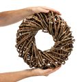 Ghirlanda realizzata con ramoscelli naturali, ghirlanda rotonda in rattan per lavori creativi, 35 cm | Floristik24.it