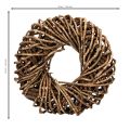 Ghirlanda realizzata con ramoscelli naturali, ghirlanda rotonda in rattan per lavori creativi, 35 cm | Floristik24.it
