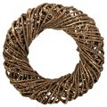 Floristik24 Ghirlanda decorativa realizzata con rami naturali, ghirlanda in rattan, rotonda, grande, 45 cm.