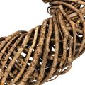 Ghirlanda decorativa realizzata con rami naturali, ghirlanda in rattan, rotonda, grande, 45 cm. | Floristik24.it