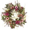 Floristik24 Ghirlanda di fiori con margherite e bacche rosa antico Ø30cm