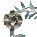 Floristik24 Spilla da giardino ghirlanda di fiori in metallo H63cm