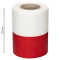 Nastro ghirlanda moiré bianco e rosso, 125 mm - nastro da lutto, nastro decorativo, nastro a fiocco, nastro festivo, rotolo da 25 m | Floristik24.it