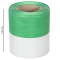 Nastro ghirlanda moiré verde e bianco, 100 mm x 25 m - nastro nazionale, rilegatura in taffetà, nastro a fiocco, nastro decorativo | Floristik24.it