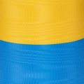 Nastro ghirlanda moiré blu e giallo, 100 mm, nastro nazionale, nastro club, nastro decorativo, nastro da lutto festivo, acetato | Floristik24.it