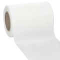 Floristik24 Nastro decorativo per ghirlanda bianca da 125 mm, 25 m, per servizio funebre, decorazione per tomba