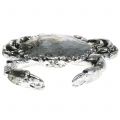 Floristik24 Granchio decorativo, argento anticato, 12 cm