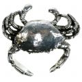 Granchio decorativo, argento anticato, 12 cm | Floristik24.it