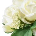 Floristik24 Rose artificiali Bouquet di fiori artificiali Rose bianche Pick 42 cm