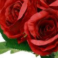 Floristik24 Rose artificiali in mazzo rosse 30 cm 10 pz