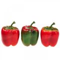 Floristik24 Decorazione vegetale artificiale pepe rosso verde Ø 8 cm H13 cm 3 pezzi
