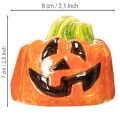 Statuetta decorativa in ceramica a forma di zucca per l'autunno e Halloween, 8 cm | Floristik24.it