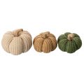 Zucca decorativa lavorata a maglia, decorazione autunnale, 10 cm, 6 pezzi | Floristik24.it