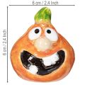 Statuetta decorativa a forma di zucca, ideale come decorazione autunnale, 6 cm, 2 pezzi. | Floristik24.it