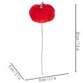 Zucca decorativa su filo, decorazione autunnale, velluto, set tricolore, 8 cm, 9 pezzi | Floristik24.it