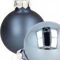 Floristik24 Palle di Natale vetro blu sfera di vetro opaco/lucido Ø4cm 60 pezzi