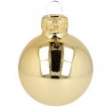 Floristik24 Palle di Natale vetro oro sfera di vetro opaco/lucido Ø4cm 60 pezzi