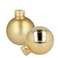 Floristik24 Palle di Natale vetro oro sfera di vetro opaco/lucido Ø4cm 60 pezzi