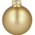 Floristik24 Palle di Natale vetro dorato opaco lucido Ø5.5cm 26pz
