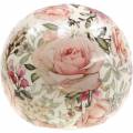 Floristik24 Rose a sfera decorative in terracotta rosa chiaro Ø12cm