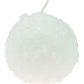 Floristik24 Candele a sfera candele bianche a palle di neve candele a sfera Ø10 cm 4 pezzi