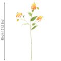 Fiore artificiale Gloriosa arancione con steli lunghi per vasi, 80 cm, 3 pezzi | Floristik24.it