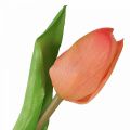 Floristik24 Fiore artificiale Tulip Peach Real Touch fiore primaverile H21cm