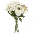 Floristik24 Fiori artificiali deco bouquet rose ranuncolo ortensia H23cm
