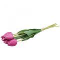 Floristik24 Fiori artificiali rosa tulipano, fiore primaverile L48cm fascio di 5