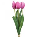 Floristik24 Fiori artificiali rosa tulipano, fiore primaverile L48cm fascio di 5