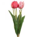 Floristik24 Tulipano artificiale rosso, fiore primaverile 48 cm fascio di 5