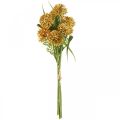 Floristik24 Fiori artificiali decorazione allium giallo cipolla ornamentale 34cm 3 pezzi in mazzo