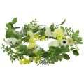 Floristik24 Corona di fiori artificiali artificiale bianco giallo crema Ø40cm
