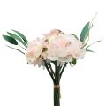 Floristik24 Bouquet di fiori artificiali peonie rose paeonia eucalipto artificiale 32 cm