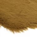 Floristik24 Tappeto in pelliccia tappeto decorativo in ecopelliccia marrone 55×38 cm