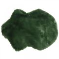 Floristik24 Tappeto decorativo in pelliccia sintetica verde 55×38 cm