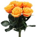 Floristik24 Rose d&#39;arte riempite arancio Ø6cm L37cm 6 pezzi