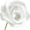 Rose artificiali rose in cera color crema rose decorative in cera Ø6cm 18 pz | Floristik24.it