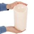 Grande candela a LED a batteria con timer, luce bianca calda, per esterni, 25 cm | Floristik24.it
