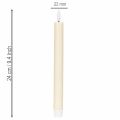 Candela a cono a LED bianca con luce bianca calda, 24 cm, con timer, 2 pezzi | Floristik24.it